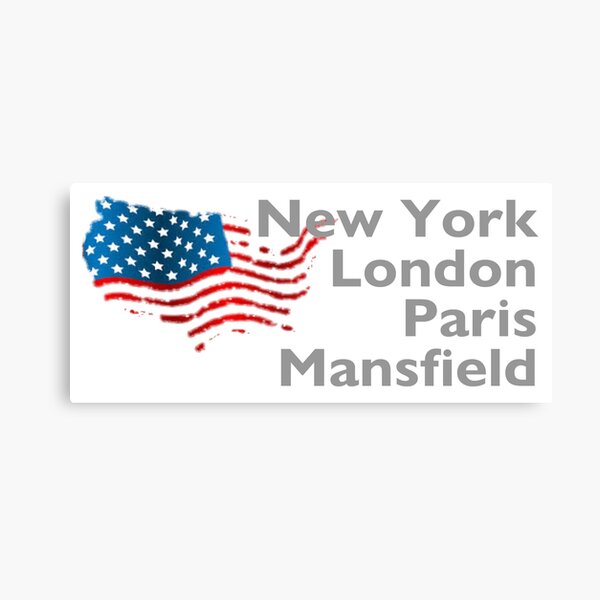 New York London Paris Mansfield Canvas Print