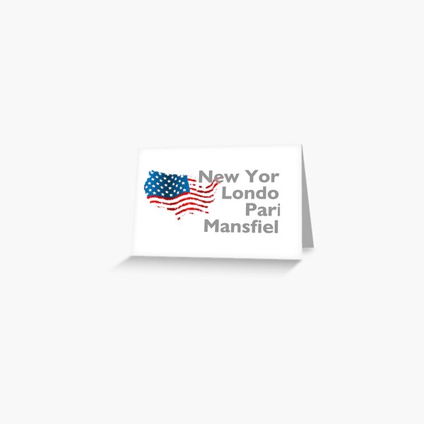 New York London Paris Mansfield Greeting Card