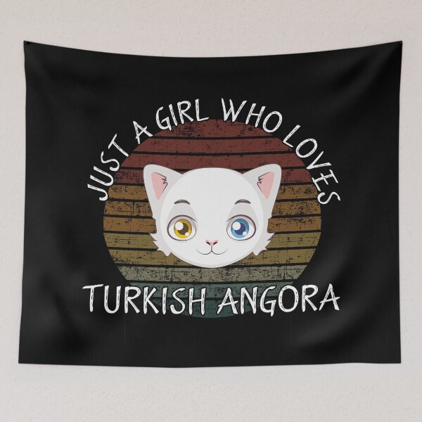 Item preview, Just a girl who loves turkish angora designed and sold by Catsloversdotme.