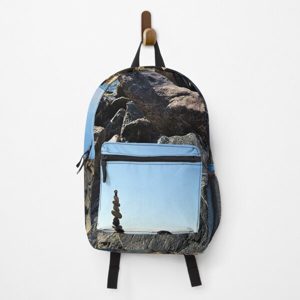 Item preview, Stone pyramid and blue sea designed and sold by frankuffmann.