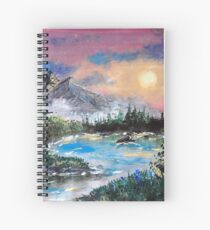 Golden Landscape Spiral Notebook