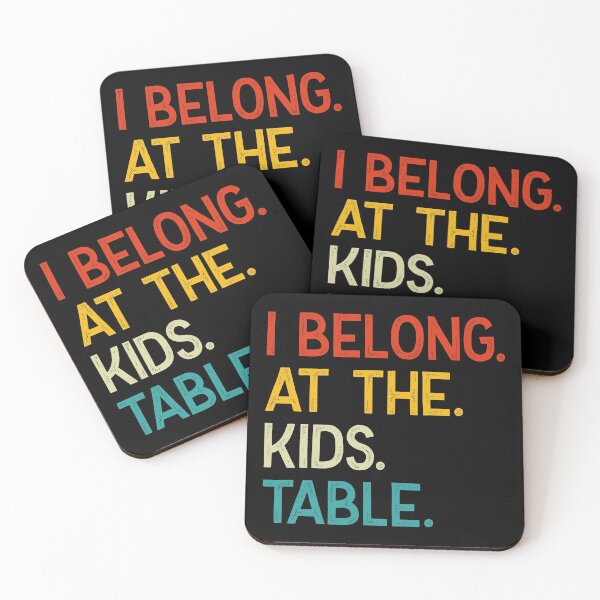 Item preview, I Belong at the Kids Table - funny retro vintage thanksgiving kids gift designed and sold by nananinanana.