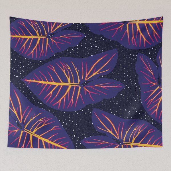 Item preview, Neon space alocasia leaves designed and sold by alienrabbit.