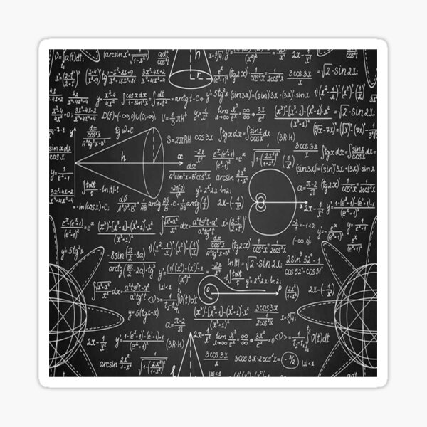 Item preview, Fun Maths Equations Blackboard designed and sold by MacCurious.