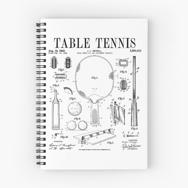 Item preview, Table Tennis Ping Pong Old Vintage Patent Drawing Print designed and sold by GrandeDuc.