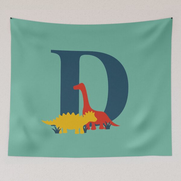 Aperçu de l'œuvre Dinosaures - Nom D personnalisé, initiale, monogramme créée et vendue par CocoandDaisy.