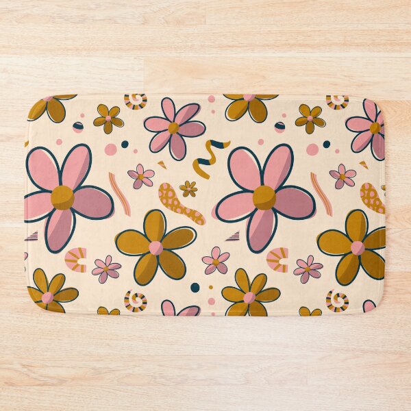 Item preview, Gold and pink daisies  designed and sold by truffleivy.