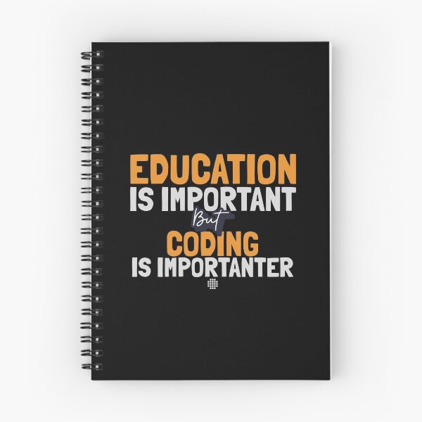 Item preview, "Education is important but coding is importanter" designed and sold by Salma Satya & Co.