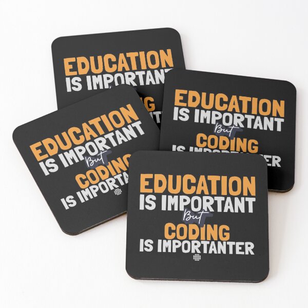 Item preview, "Education is important but coding is importanter" designed and sold by Salma Satya & Co.