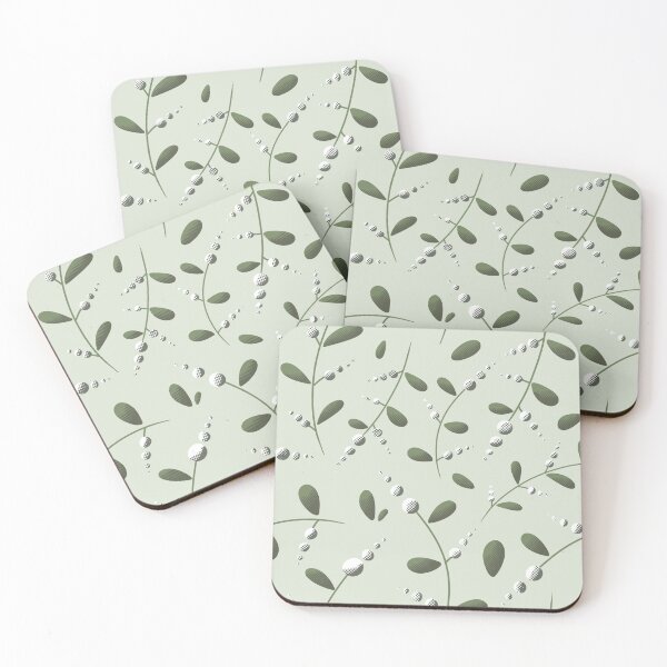 Item preview, Green and dots florals designed and sold by truffleivy.
