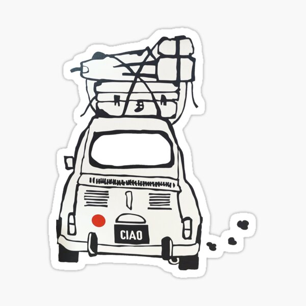 Fiat 500 Auto Sticker