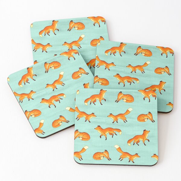 Item preview, Free Frolicking Foxes on Mint designed and sold by TigaTiga.
