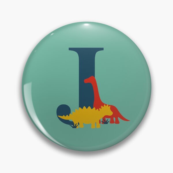 Aperçu de l'œuvre Dinosaures - Nom J personnalisé, initiale, monogramme créée et vendue par CocoandDaisy.