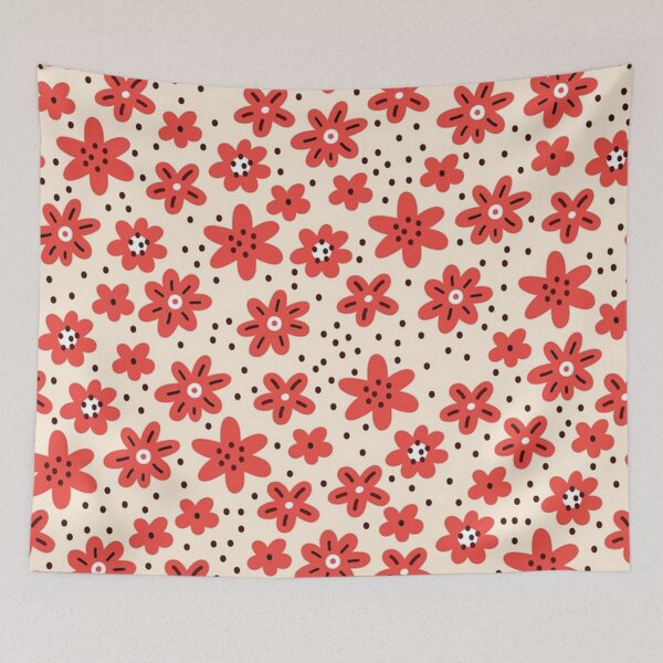 Item preview, Cute Little Red Flowers designed and sold by pugmom4.