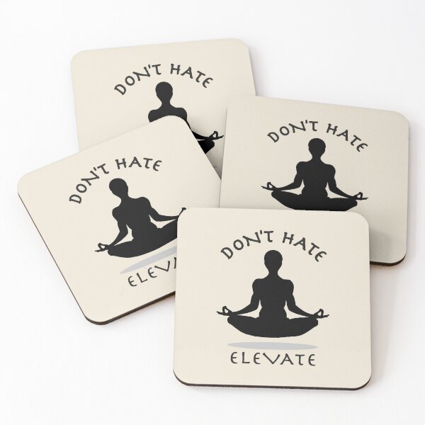 Item preview, Dont hate elevate (meditate) designed and sold by OffbeetShirts.