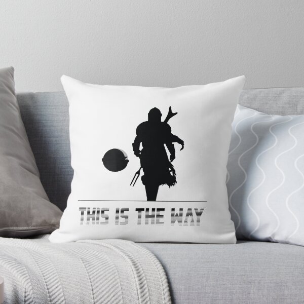 Mando silhouette this is the way Throw Pillow