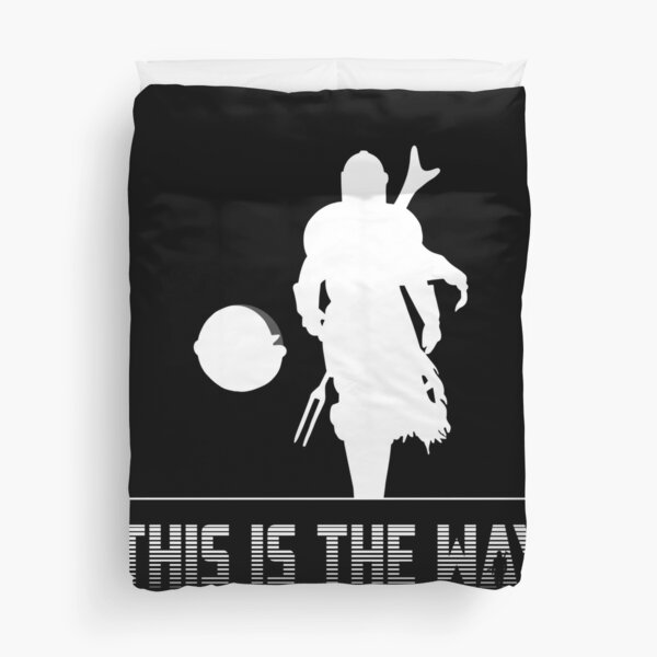 Mando silhouette this is the way Duvet Cover