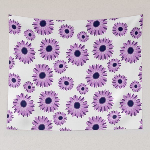 Item preview, Bright Purple Flowers Floral Pattern designed and sold by Harriet Linton.