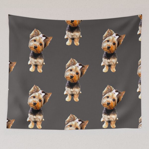 Item preview, Yorkshire Terrier Cute Yorkie with a bow! designed and sold by ElegantCat.
