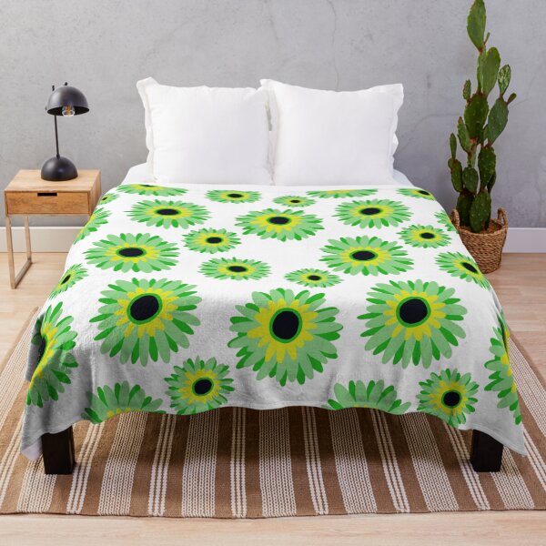Item preview, Bright Green Flowers Floral Pattern designed and sold by Harriet Linton.