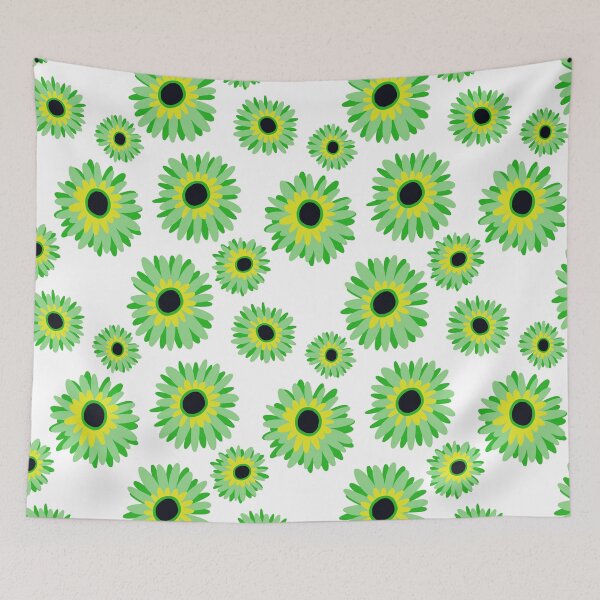 Item preview, Bright Green Flowers Floral Pattern designed and sold by Harriet Linton.