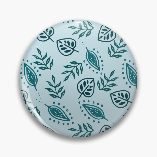 Item preview, Watercolor Leaves Teal Pattern designed and sold by GeeHanz.