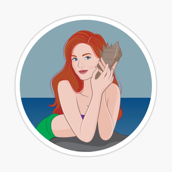Abigail as mermaid Sticker
