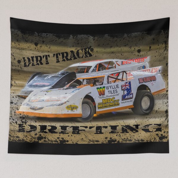 Item preview, Dirt track drifting! Late models crossed with Sprintcars go side by side... designed and sold by shaynetwright.