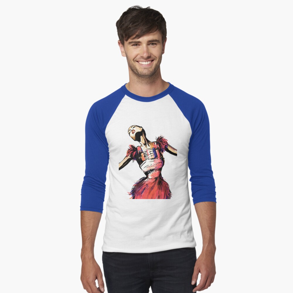 Vista previa del artículo con la obra «Camiseta ¾ estilo béisbol», diseñado y vendido por CovoStudio.