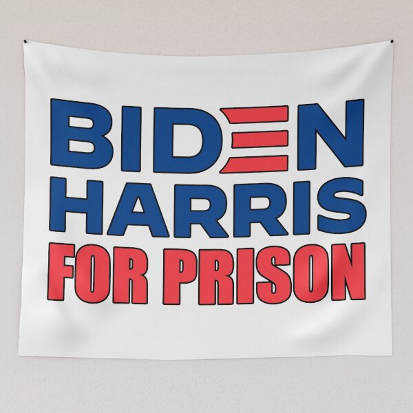 Item preview, Biden Harris For Prison - Anti Joe Biden (Black Outline) designed and sold by BattleMtnArmory.