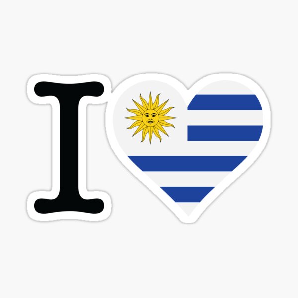 "I Love Uruguay" Sticker by artpolitic Redbubble