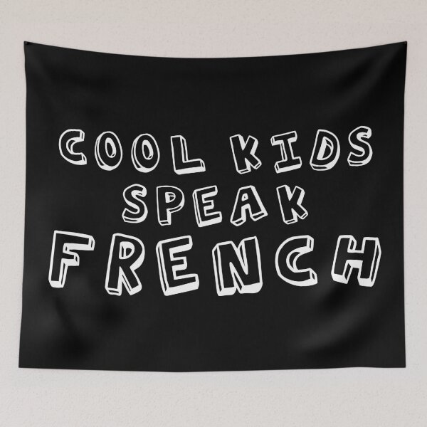 Item preview, COOL KIDS SPEAK FRENCH Language Quote  designed and sold by a-little-ink.
