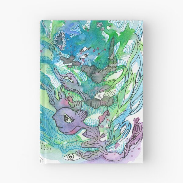 Item preview, The aquatic forest - fanciful watercolor designed and sold by Audrey Denis.