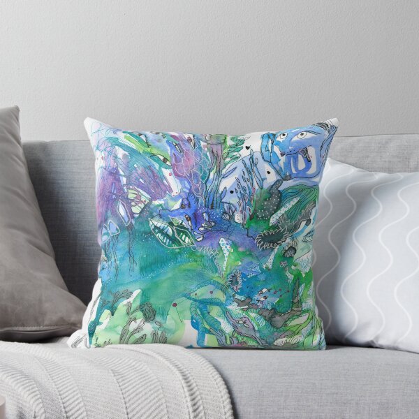 Item preview, The aquatic forest - fanciful watercolor designed and sold by Audrey Denis.