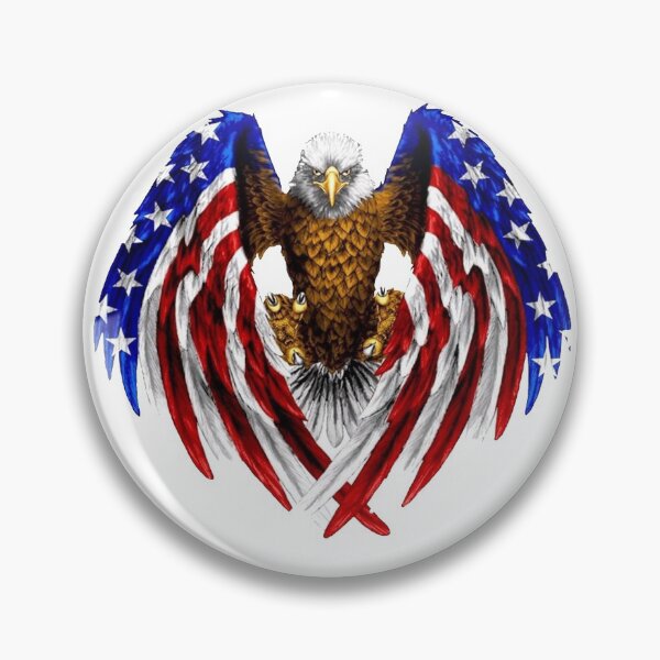 Item preview, Symbolic white-headed eagle holding the flag of America designed and sold by 42youbest.