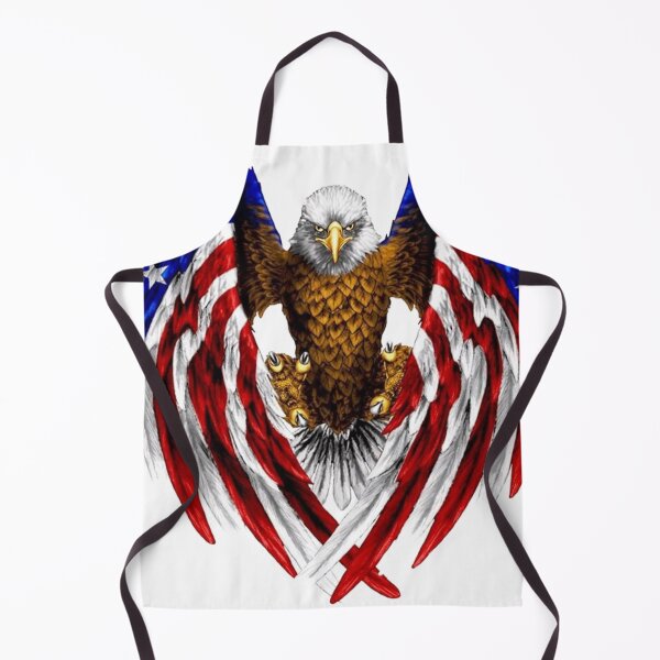 Item preview, Symbolic white-headed eagle holding the flag of America designed and sold by 42youbest.