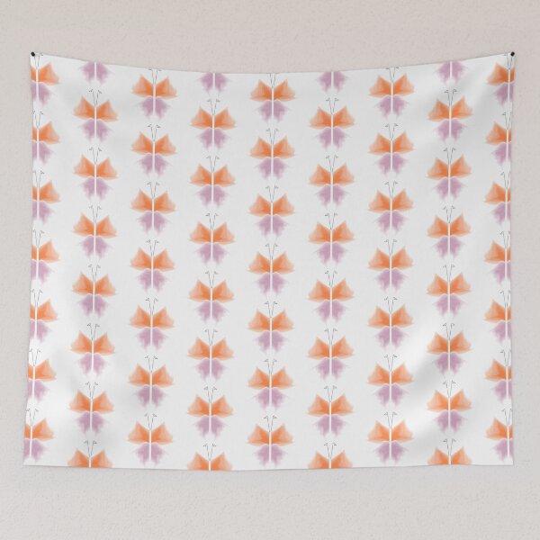 Item preview, abstract butterfly purple oranye pastel designed and sold by astriebatik.