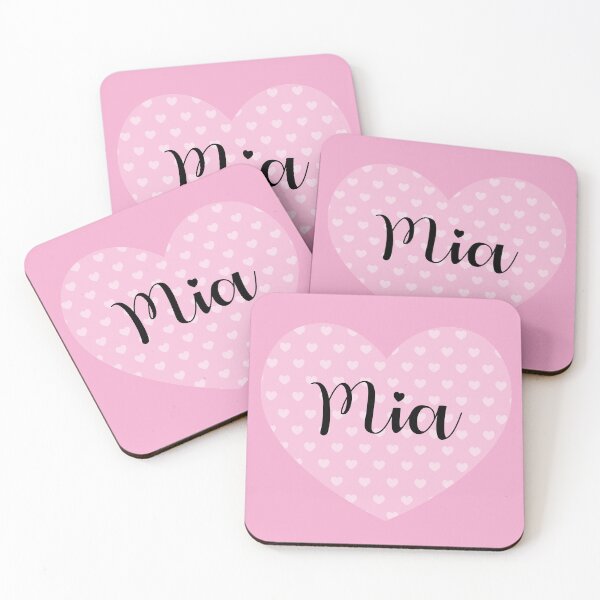 Item preview, ♥ Mia ♥ pink polka dot heart pattern - pretty, cute and girlie  designed and sold by Bertie-Bu.