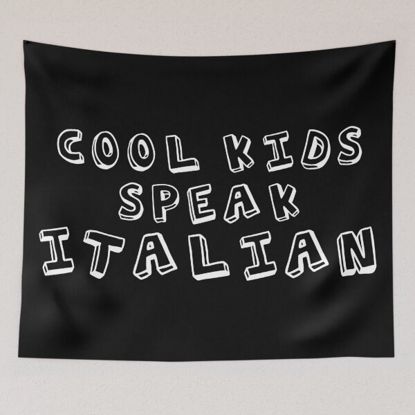Item preview, COOL KIDS SPEAK ITALIAN Language Quote  designed and sold by a-little-ink.