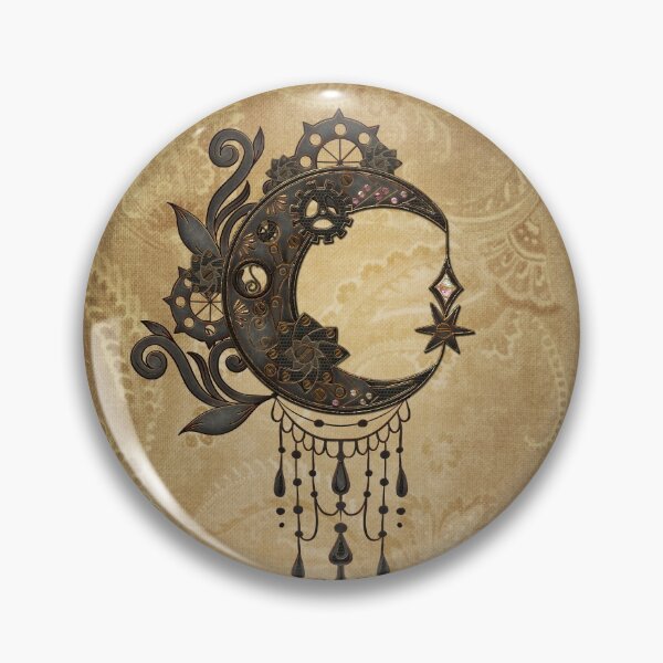 Item preview, Elegant steampunk moon with gears designed and sold by nicky2342.