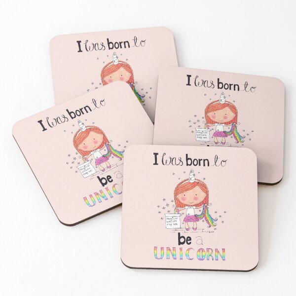 Item preview, I was born to be a unicorn designed and sold by LouiseFranksArt.