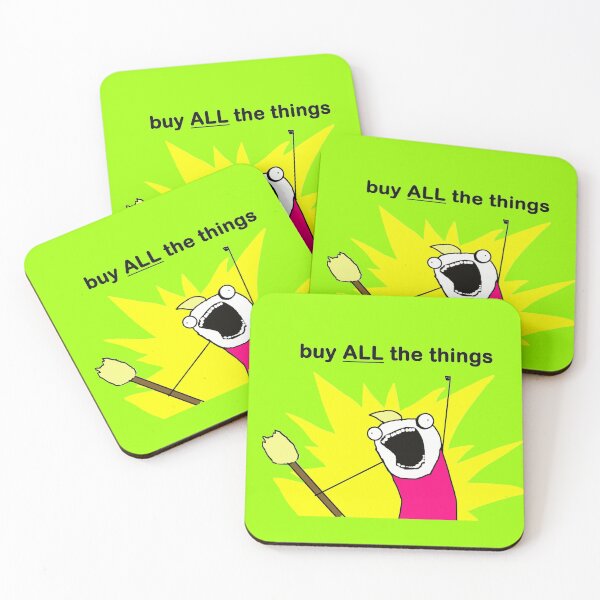 Item preview, Buy ALL the Things Meme Image In Light Green designed and sold by LuckyKermit.