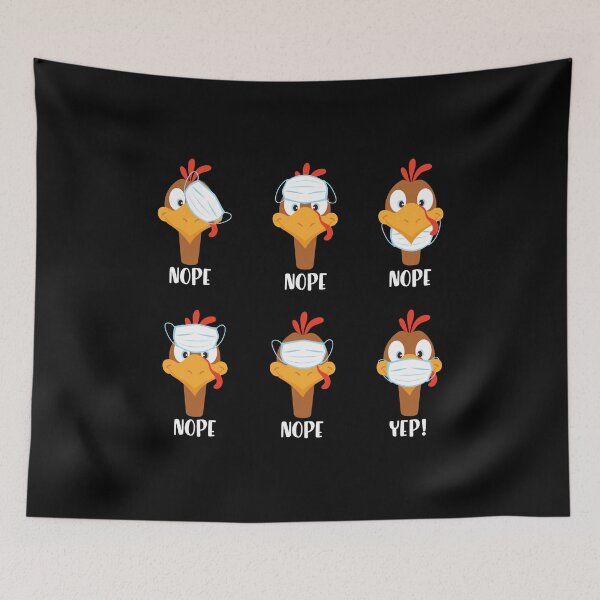 Item preview, How to Wear a Face-Mask Funny Turkey designed and sold by CrystalCrush.