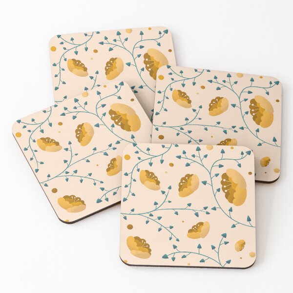 Item preview, Yellow peony and spiky floral  designed and sold by truffleivy.