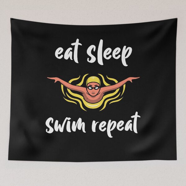 Item preview, Eat Sleep Swim Repeat designed and sold by vibrantyy.