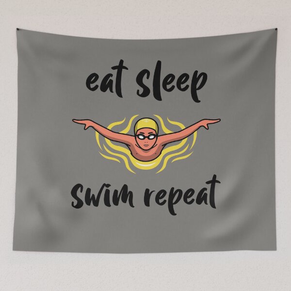 Item preview, Eat Sleep Swim Repeat designed and sold by vibrantyy.