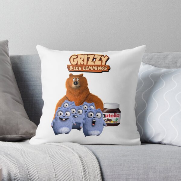 Grizzy and lemmings Throw Pillow