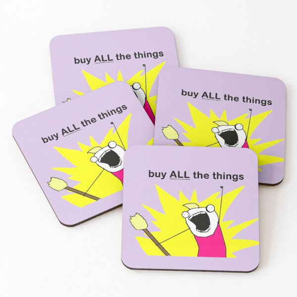 Item preview, Buy ALL the Things Meme Image In Light Purple designed and sold by LuckyKermit.