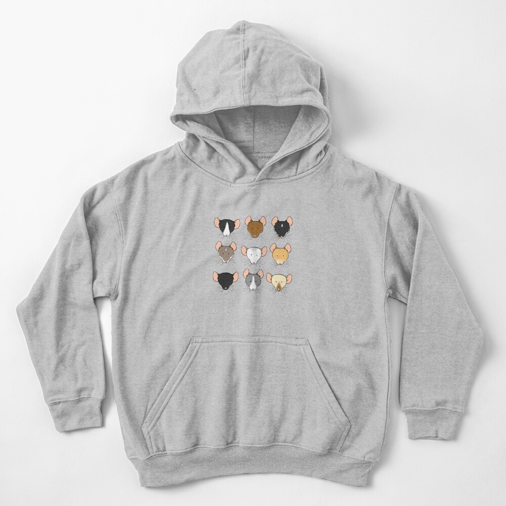 Ratty Faces Kids Pullover Hoodie