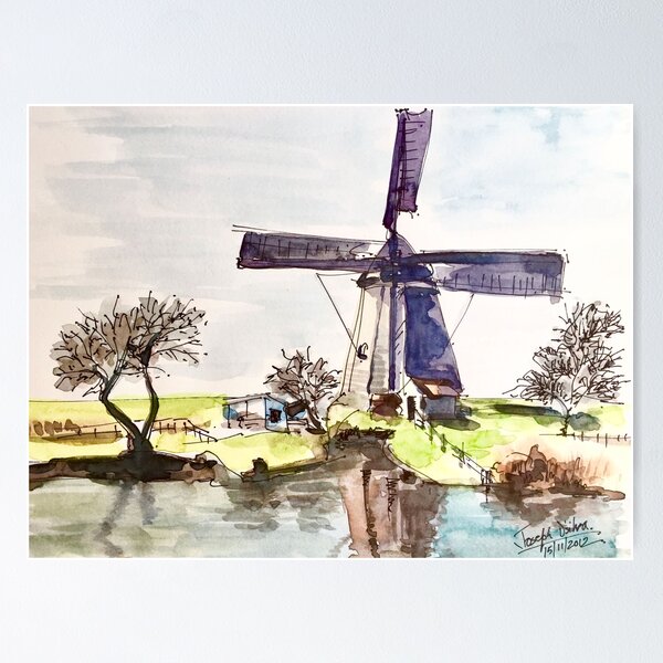 Artikelvorschau, Holländische Windmühle Niederlande entworfen und verkauft von TheJoeyStudio.